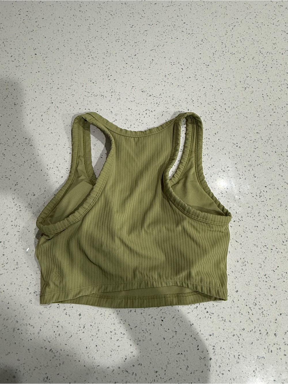 all in motion Olive Green Ribbed Sports Bra - Picture 3 of 3